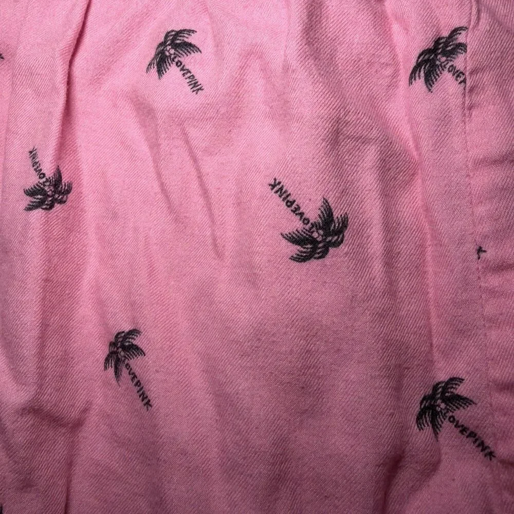 Victoria's Secret‎ PINK Logo Cotton Elastic Waist PJ Short Sleepwear Pink XS